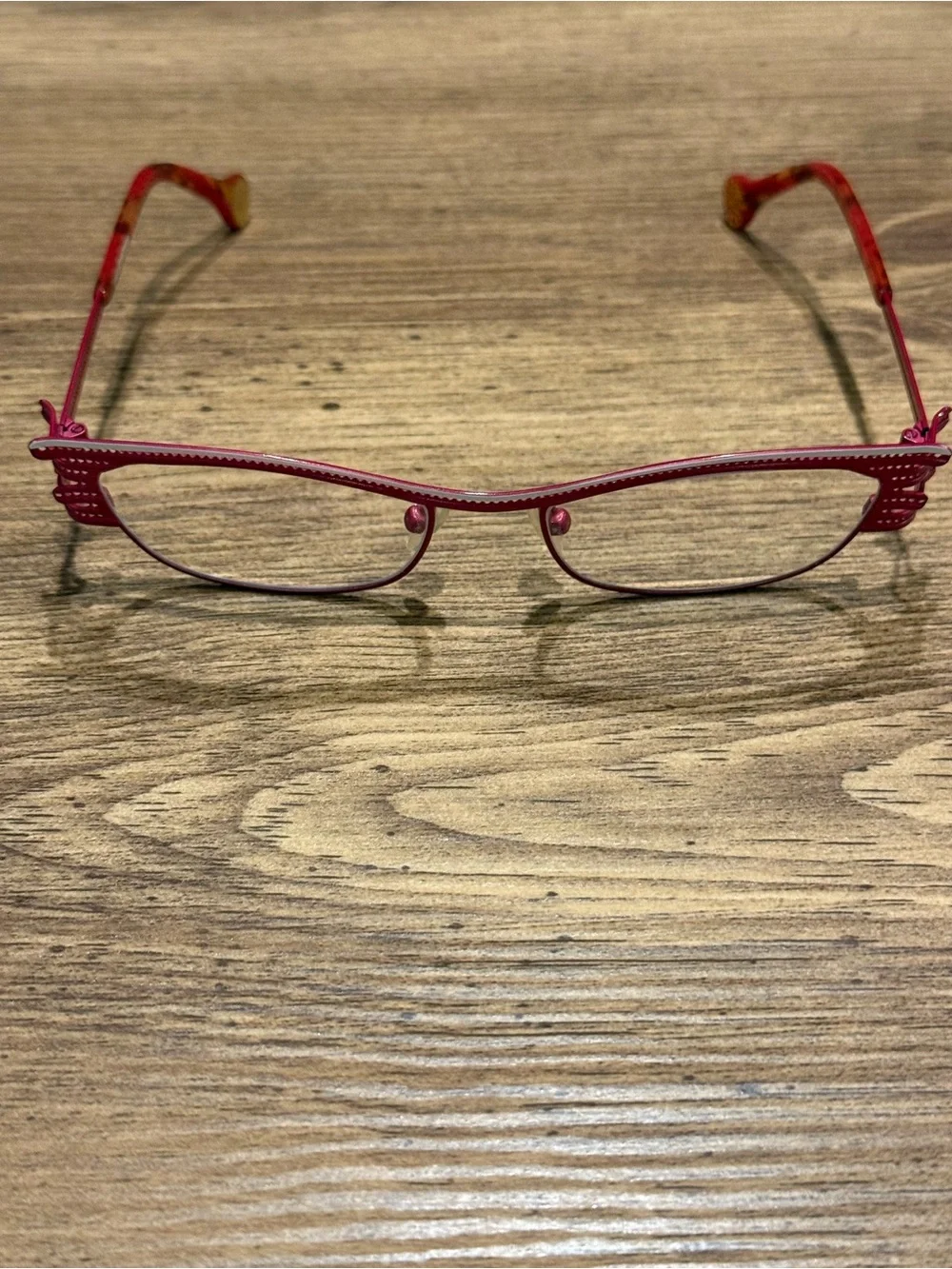 BOZ by J.F. Rey Eyeglasses FRAMES Rectangular 52-17-129 Red White Flair